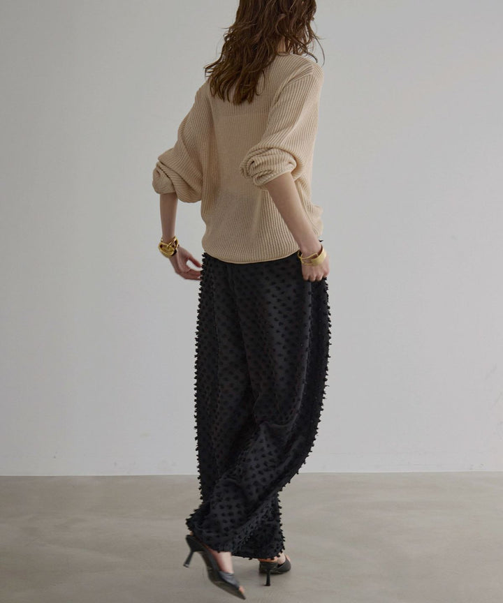 Cubic Dobby Tuck Pants