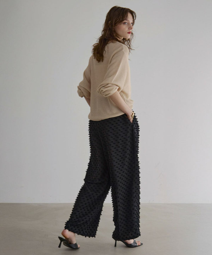 Cubic Dobby Tuck Pants