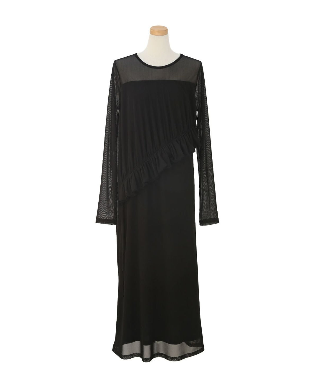 Mesh Sheer Frill Dress