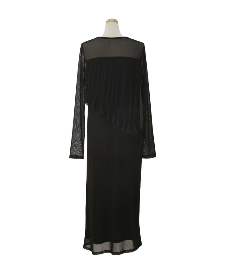 Mesh Sheer Frill Dress