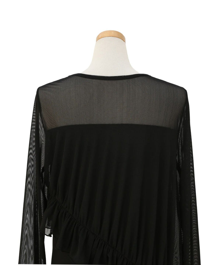 Mesh Sheer Frill Dress