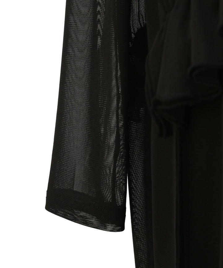 Mesh Sheer Frill Dress