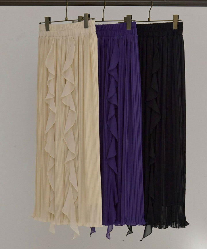 Pleat Ruffle Mellow Skirt
