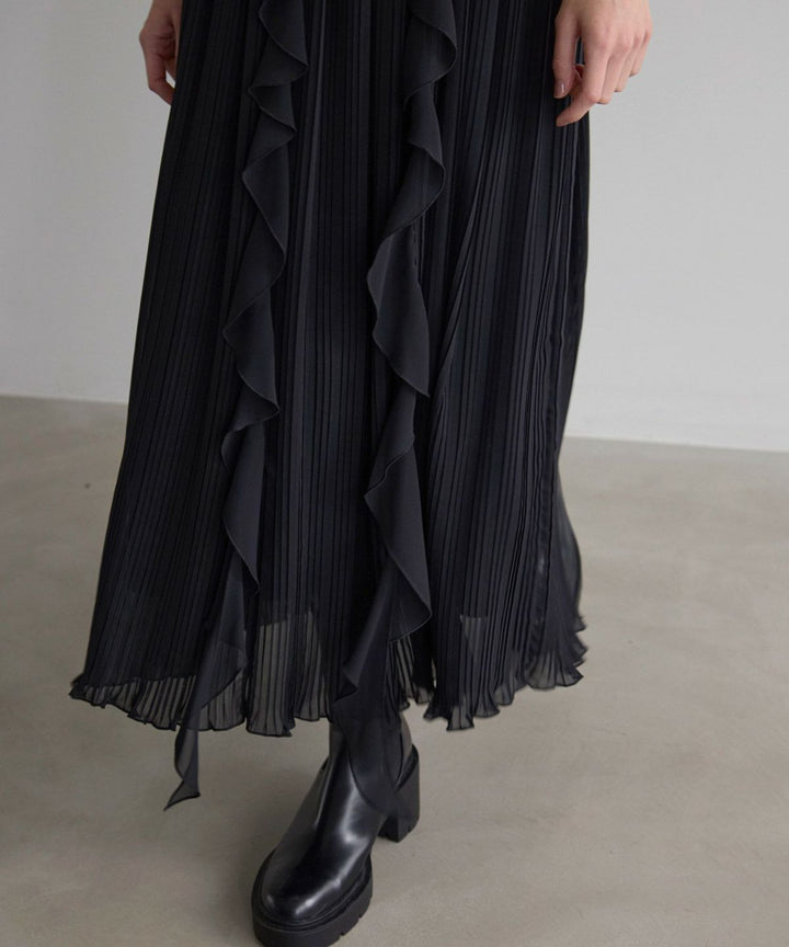 Pleat Ruffle Mellow Skirt
