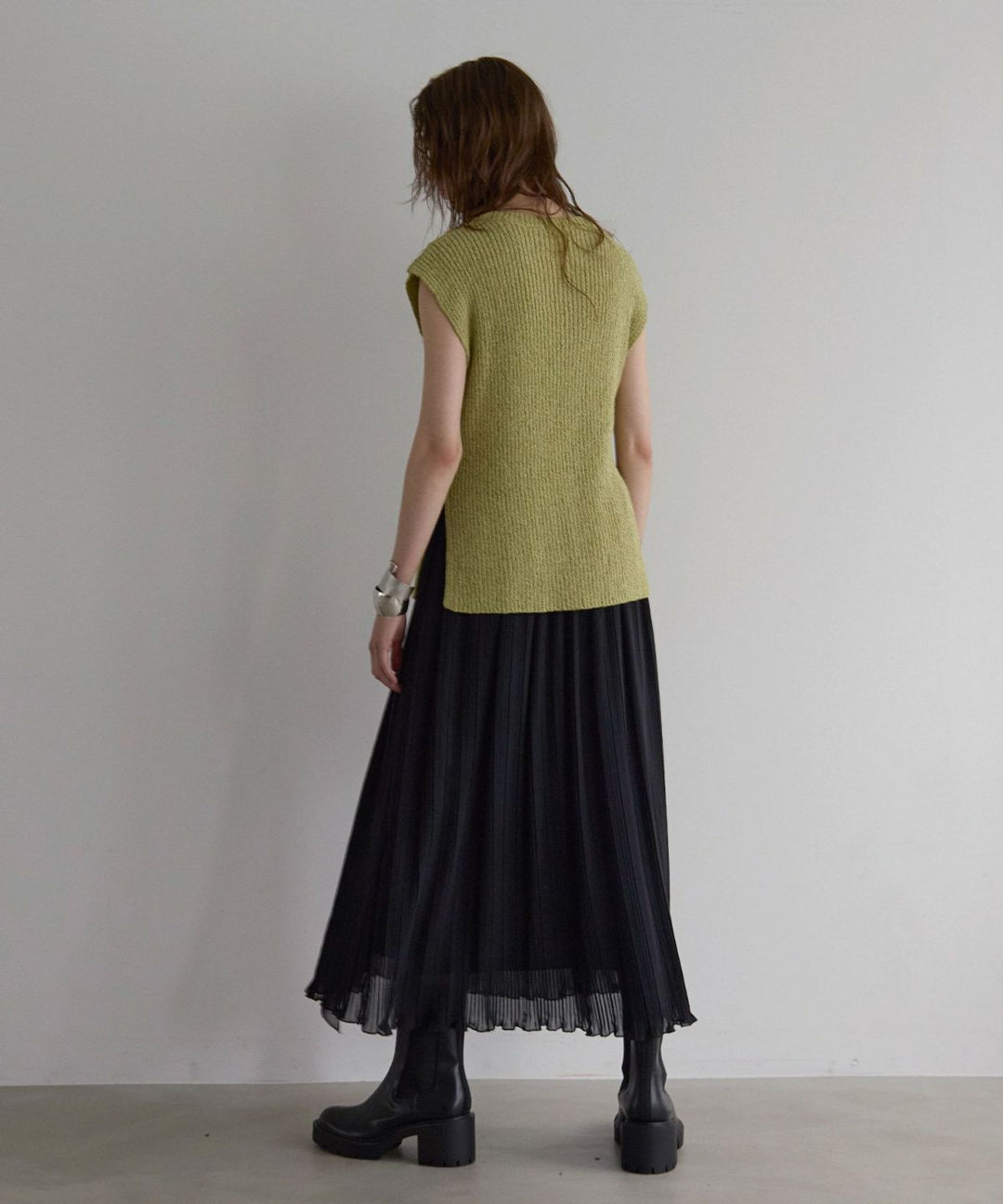 Pleat Ruffle Mellow Skirt