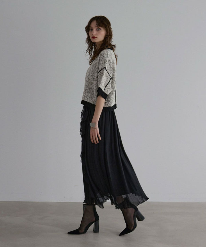 Pleat Ruffle Mellow Skirt
