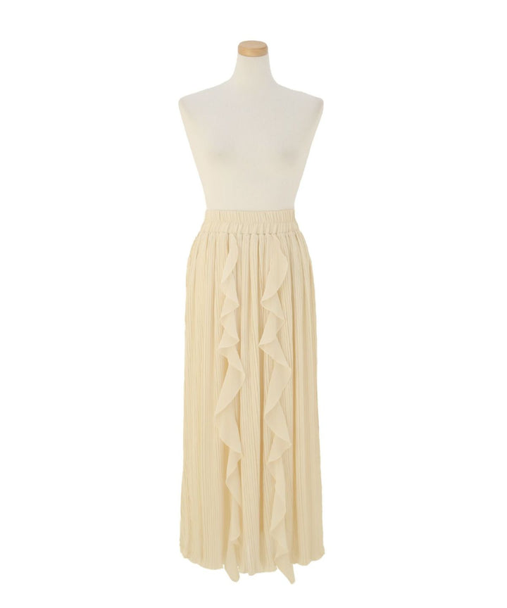 Pleat Ruffle Mellow Skirt