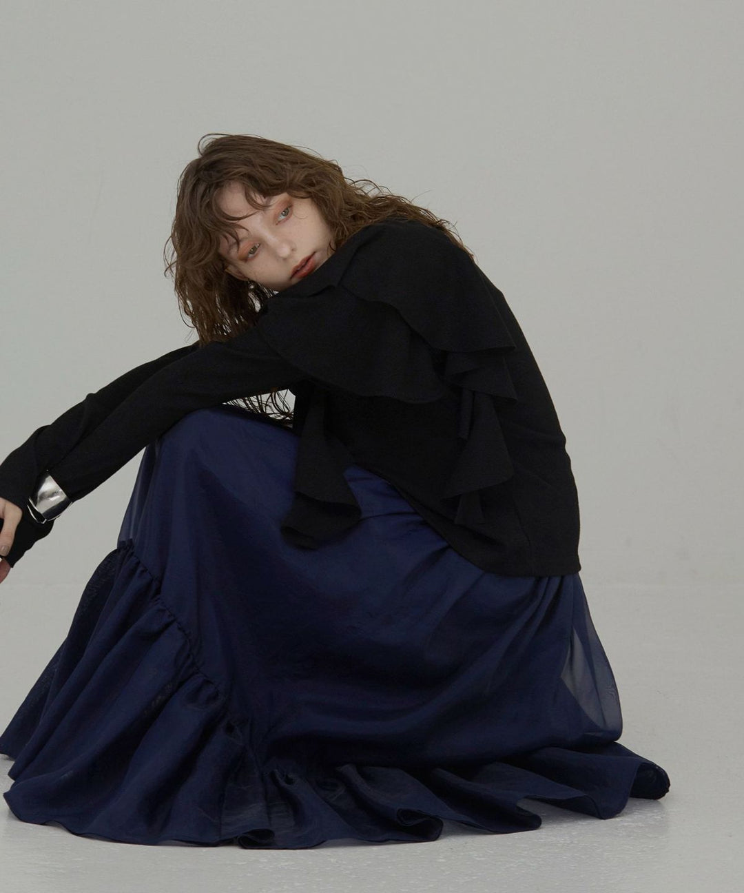 Sheer Organdy Gather Skirt