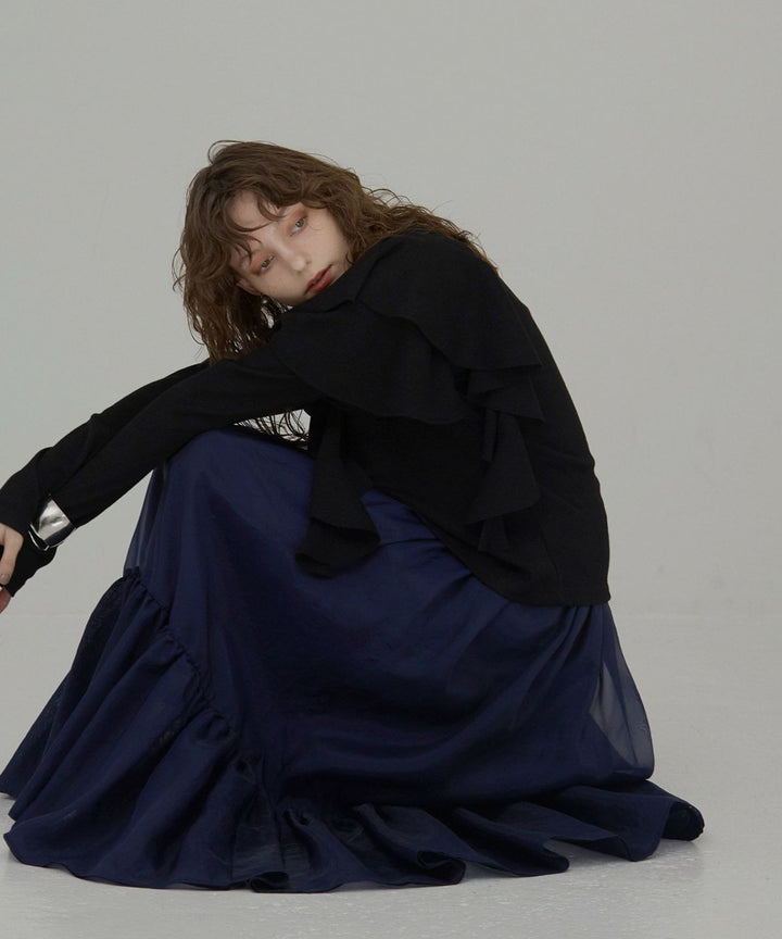 Sheer Organdy Gather Skirt