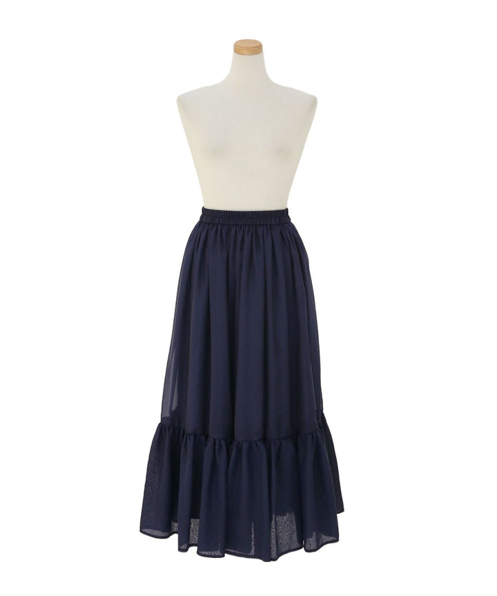 Sheer Organdy Gather Skirt