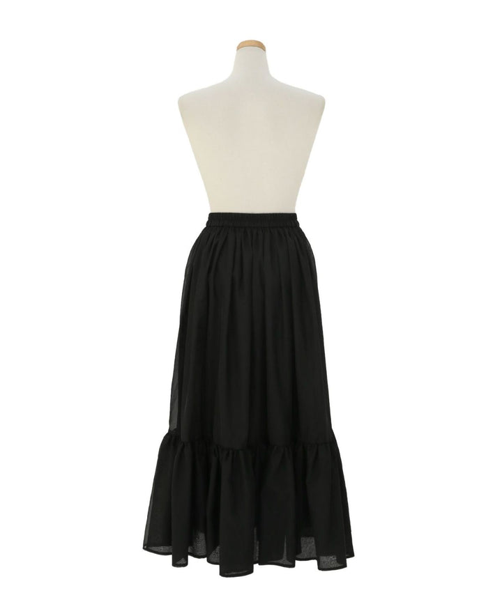Sheer Organdy Gather Skirt