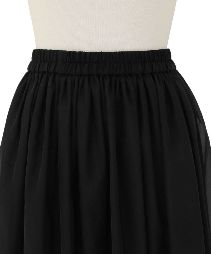 Sheer Organdy Gather Skirt
