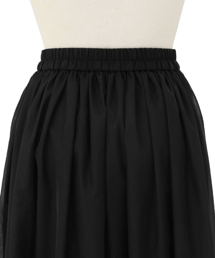 Sheer Organdy Gather Skirt