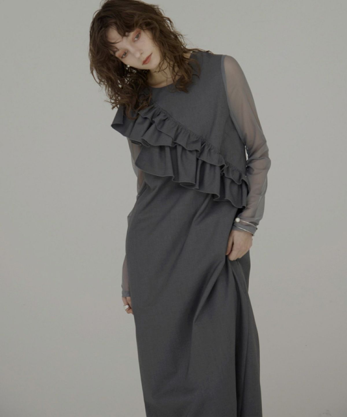 Manish Twill Frill Dress – mieli-invariant.com