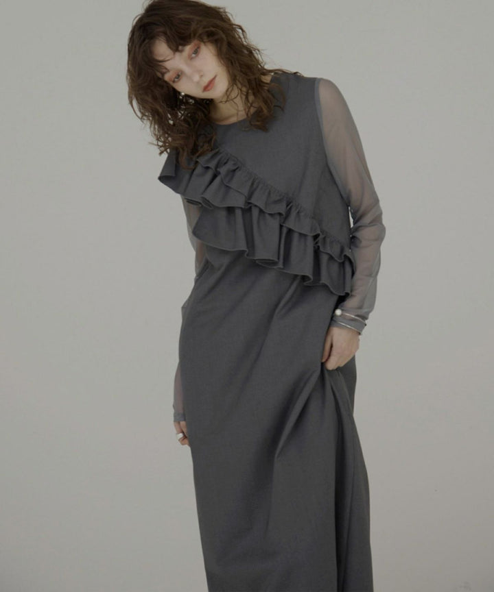 Manish Twill Frill Dress