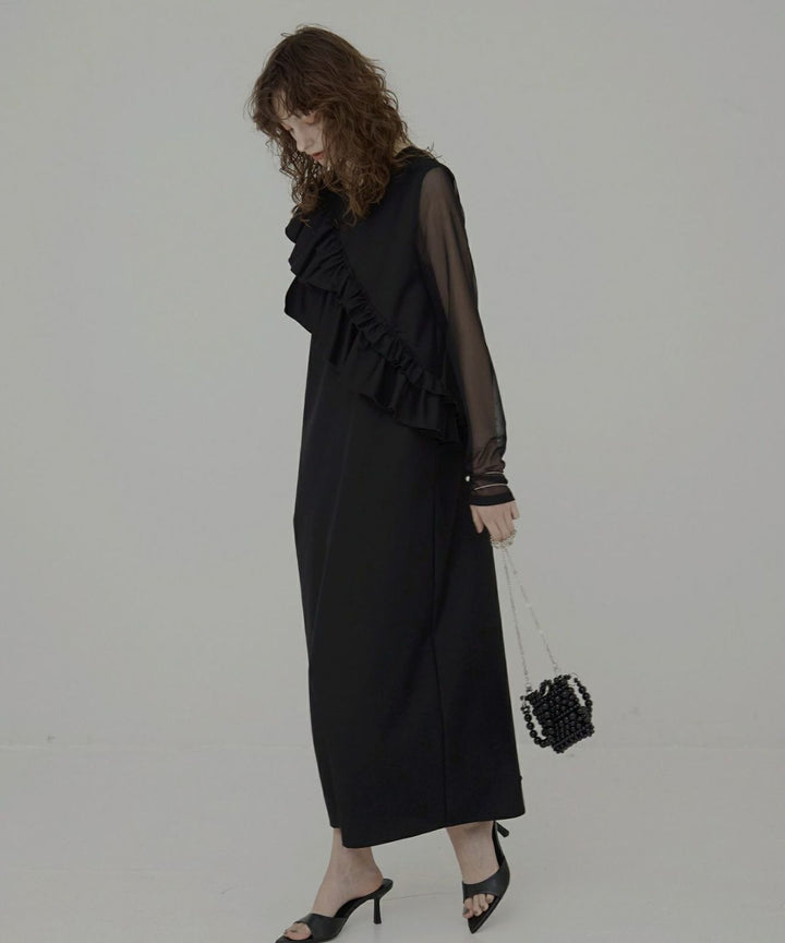 Manish Twill Frill Dress
