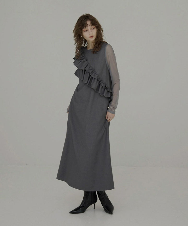 Manish Twill Frill Dress