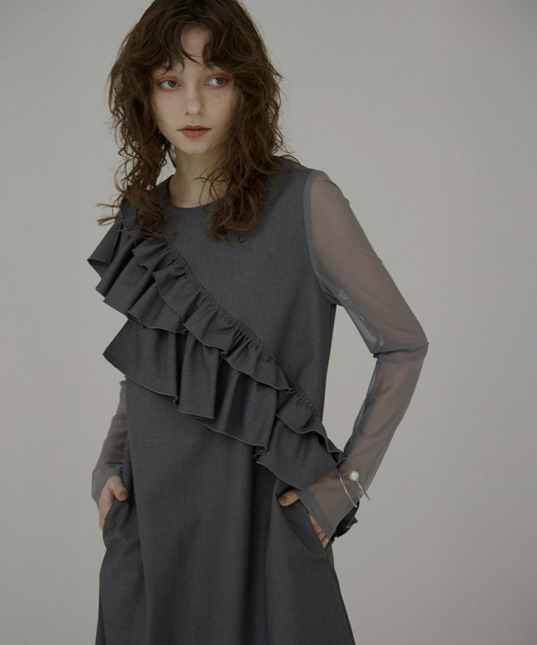 Manish Twill Frill Dress