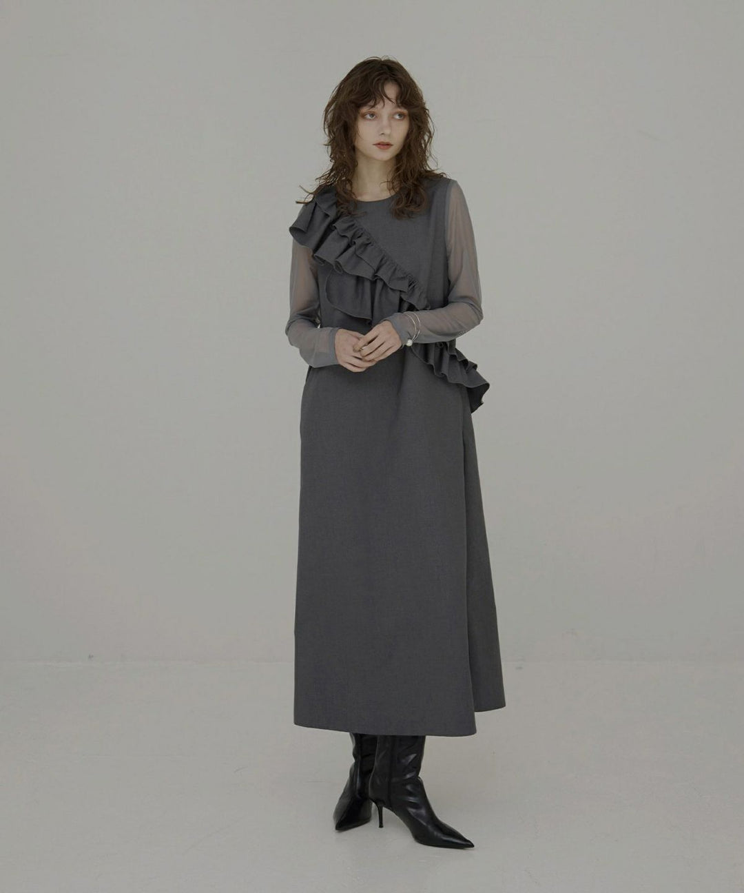 Manish Twill Frill Dress