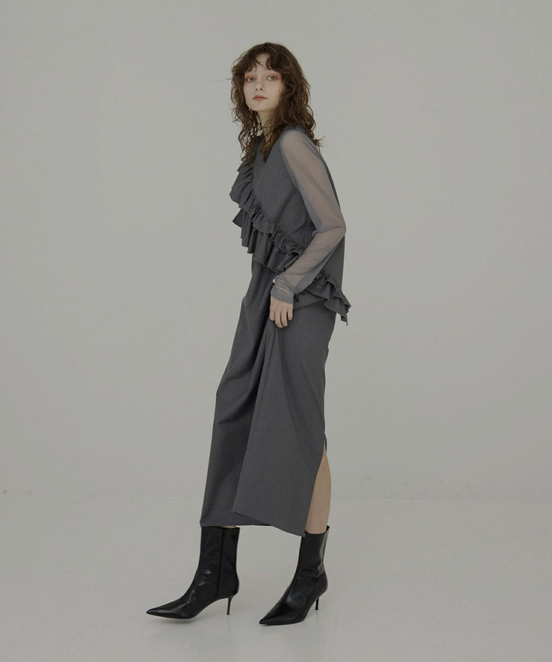 Manish Twill Frill Dress
