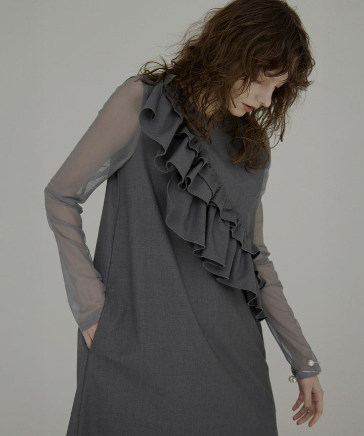 Manish Twill Frill Dress