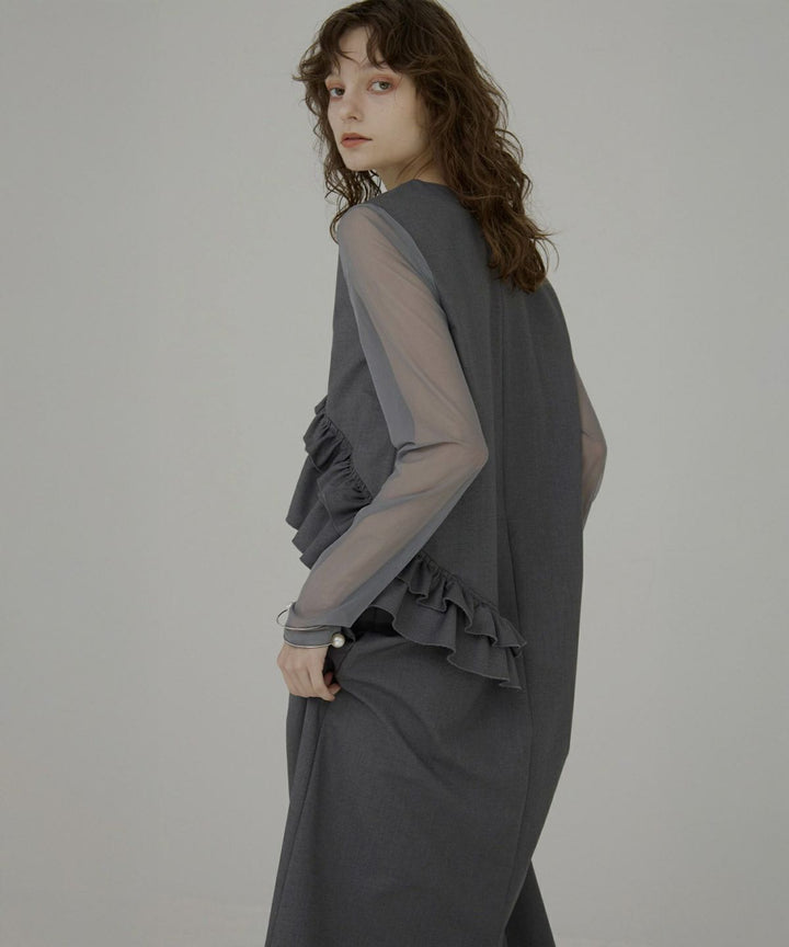 Manish Twill Frill Dress