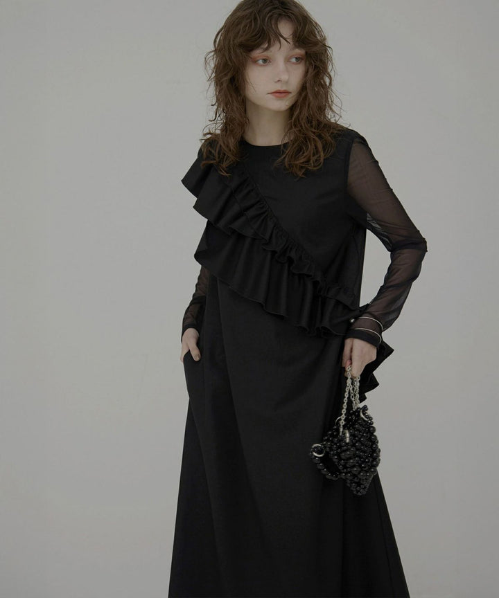 Manish Twill Frill Dress
