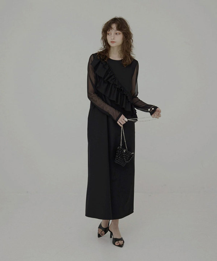 Manish Twill Frill Dress
