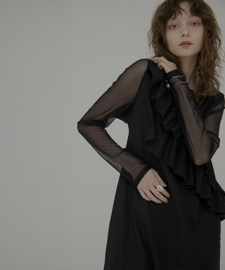 Manish Twill Frill Dress