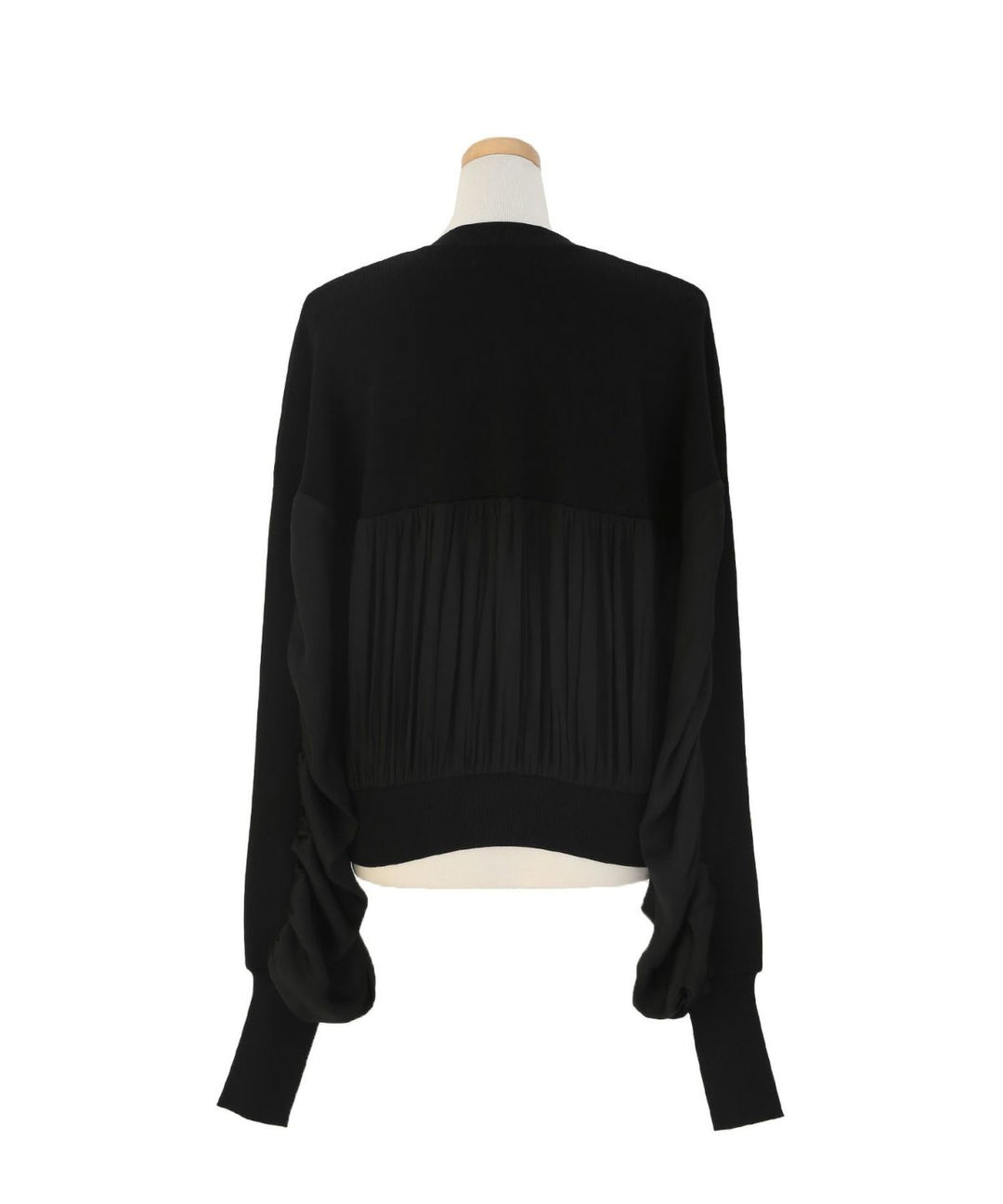 Volume Gather Mix Knit Tops