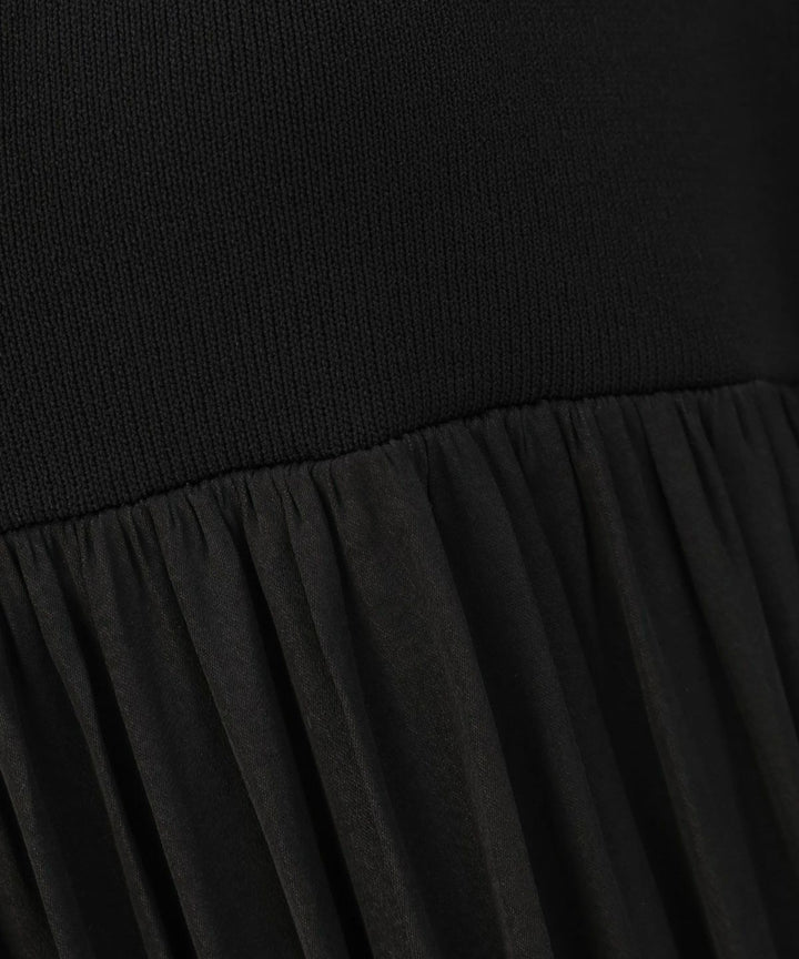 Volume Gather Mix Knit Tops