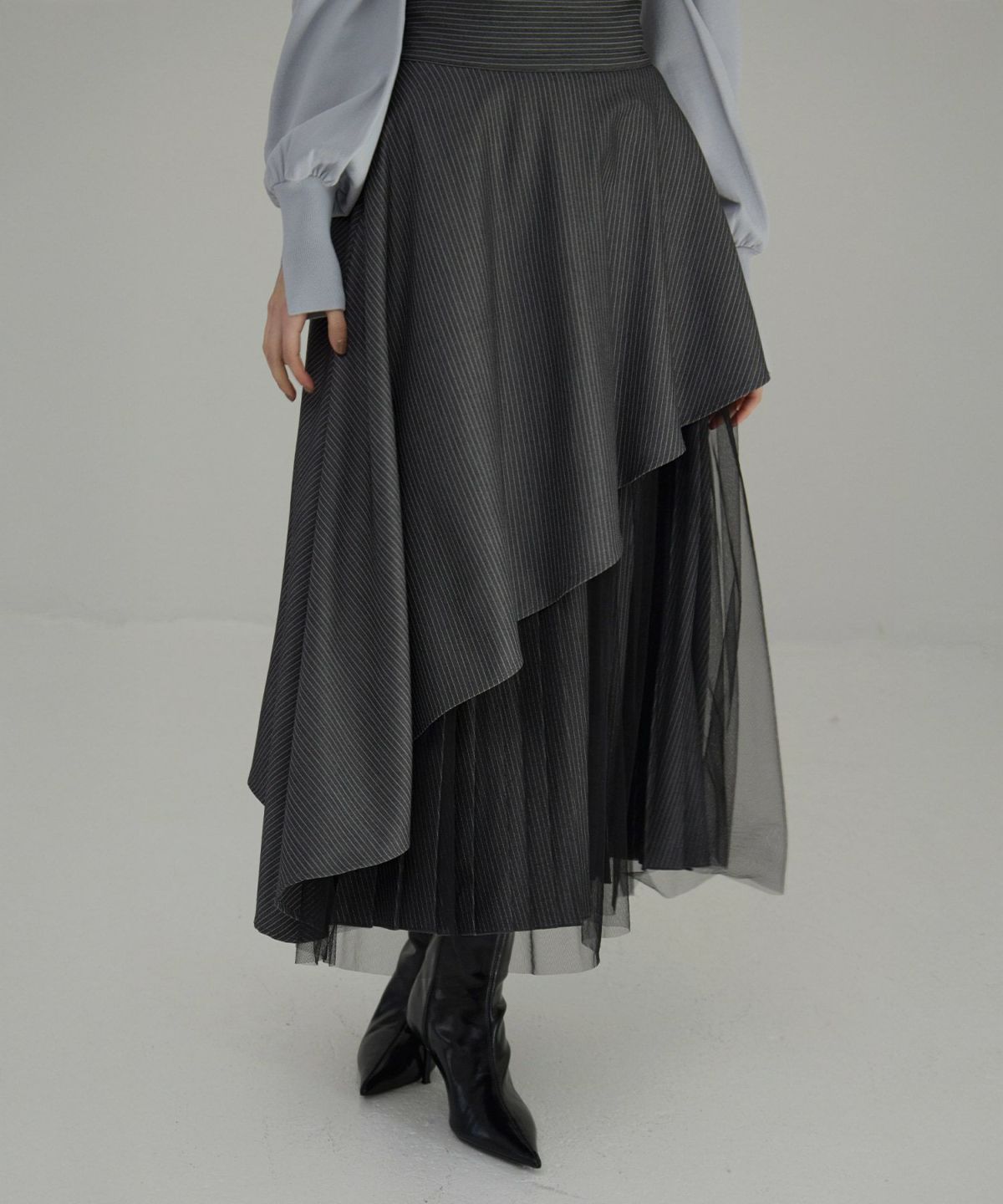 YUKKO SPECIAL COLLABORATION】DOUBLE LAYER MANISH SKIRT – MIELI