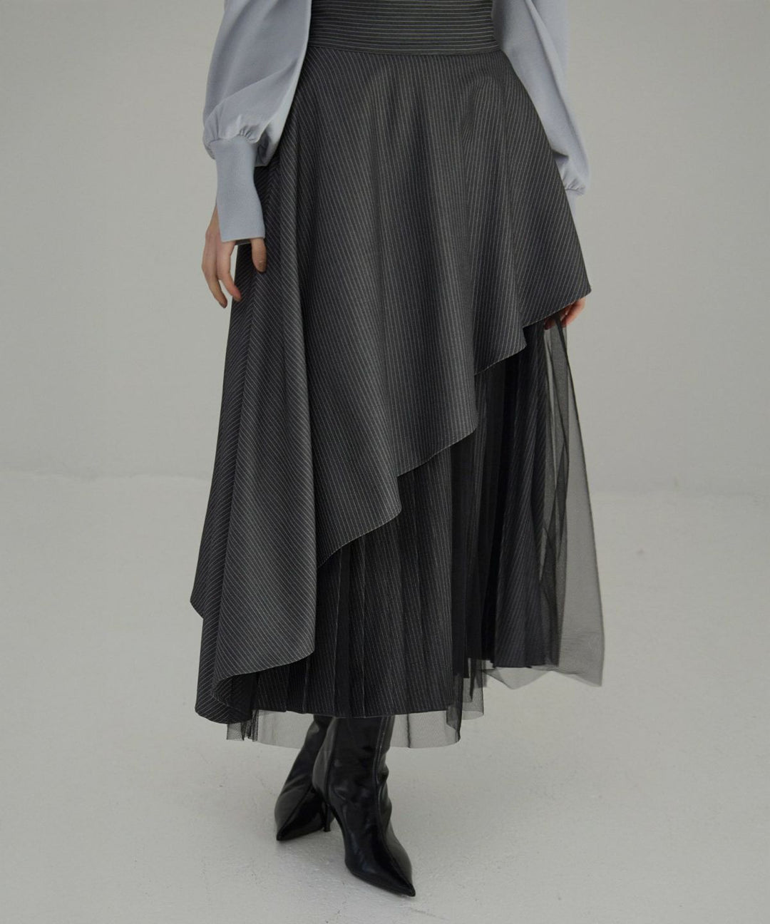 【YUKKO SPECIAL COLLABORATION】DOUBLE LAYER MANISH SKIRT