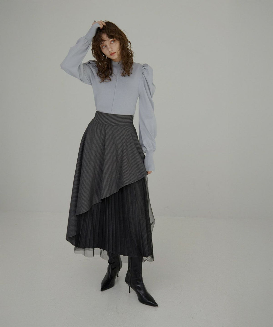 【YUKKO SPECIAL COLLABORATION】DOUBLE LAYER MANISH SKIRT