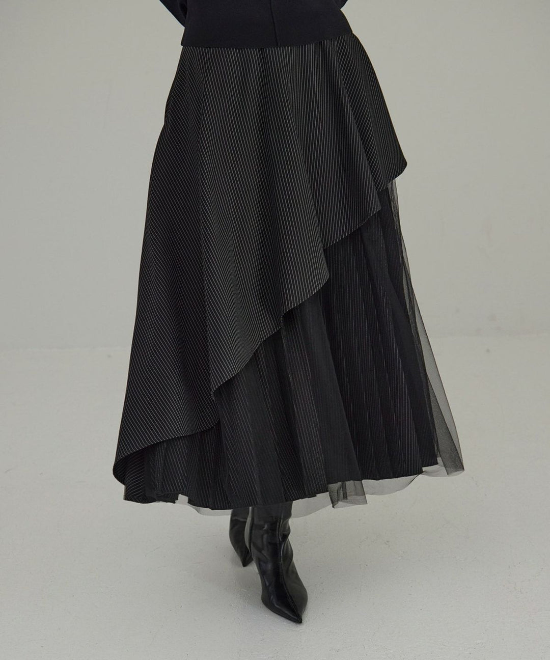 【YUKKO SPECIAL COLLABORATION】DOUBLE LAYER MANISH SKIRT