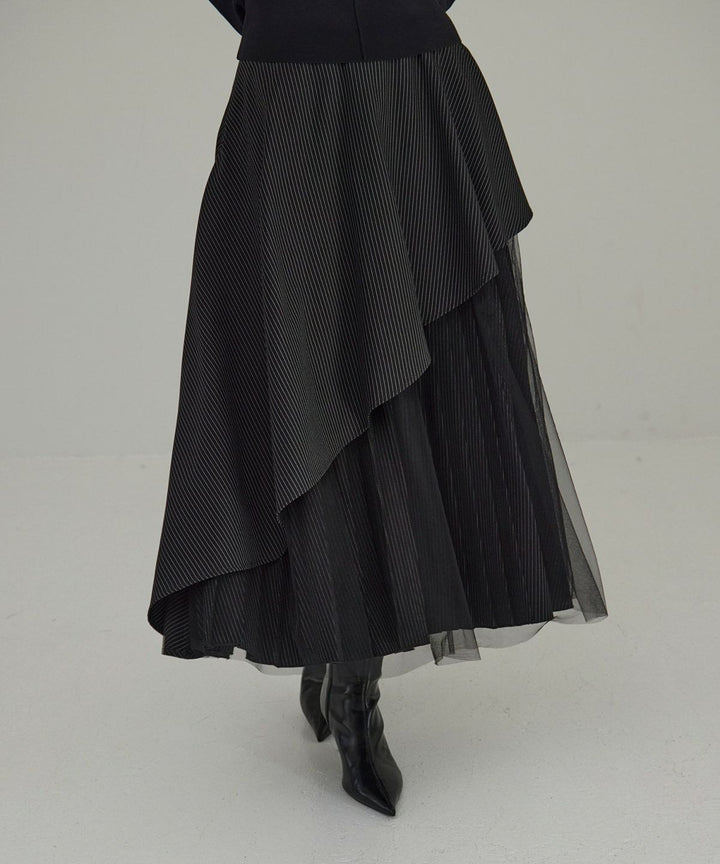 【YUKKO SPECIAL COLLABORATION】DOUBLE LAYER MANISH SKIRT