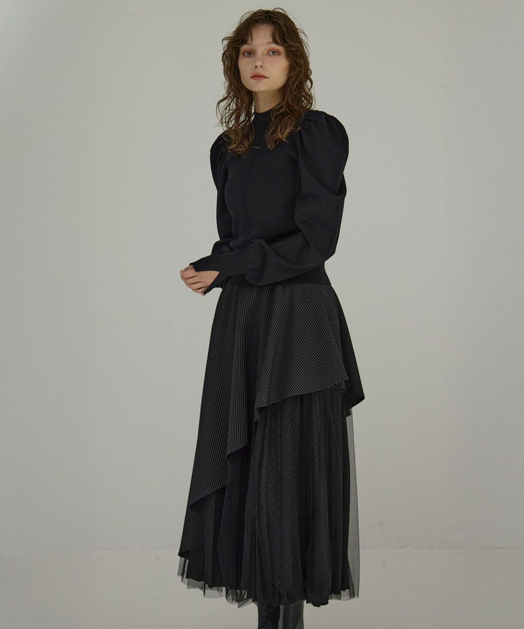 【YUKKO SPECIAL COLLABORATION】DOUBLE LAYER MANISH SKIRT