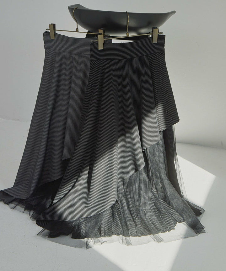 【YUKKO SPECIAL COLLABORATION】DOUBLE LAYER MANISH SKIRT