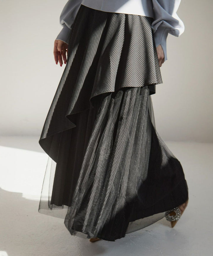 【YUKKO SPECIAL COLLABORATION】DOUBLE LAYER MANISH SKIRT