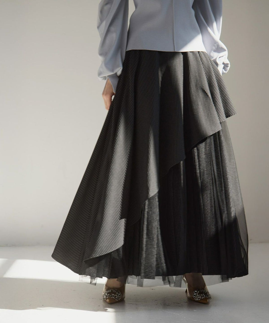 【YUKKO SPECIAL COLLABORATION】DOUBLE LAYER MANISH SKIRT