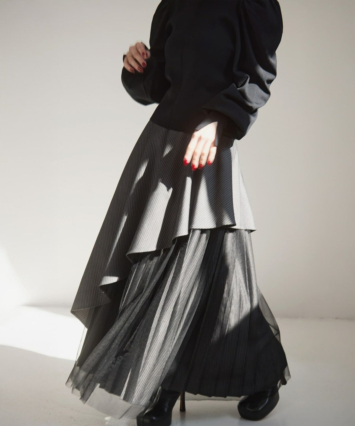 YUKKO SPECIAL COLLABORATION】DOUBLE LAYER MANISH SKIRT – MIELI