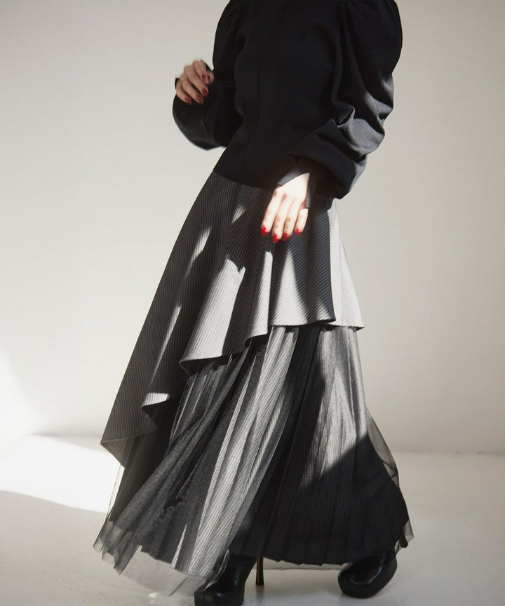 【YUKKO SPECIAL COLLABORATION】DOUBLE LAYER MANISH SKIRT