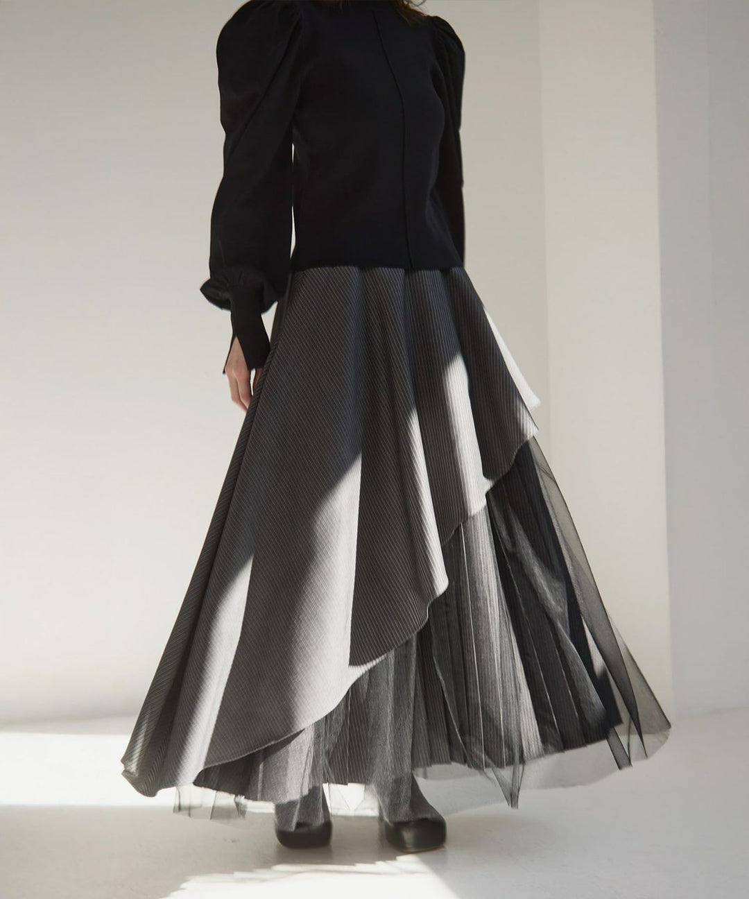 【YUKKO SPECIAL COLLABORATION】DOUBLE LAYER MANISH SKIRT