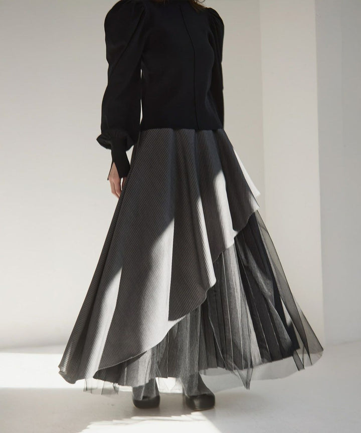 【YUKKO SPECIAL COLLABORATION】DOUBLE LAYER MANISH SKIRT