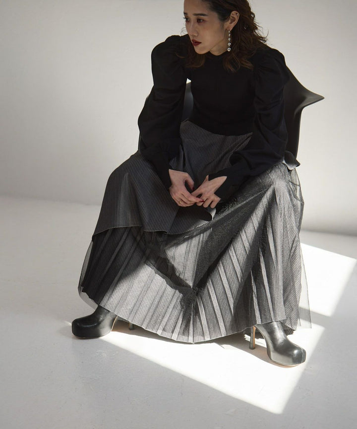 【YUKKO SPECIAL COLLABORATION】DOUBLE LAYER MANISH SKIRT