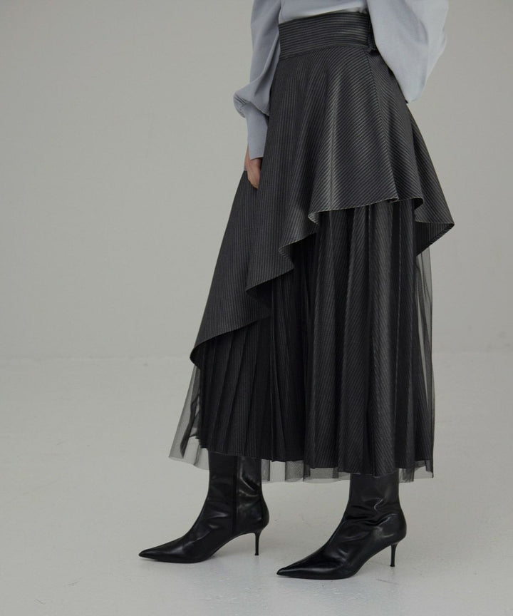 【YUKKO SPECIAL COLLABORATION】DOUBLE LAYER MANISH SKIRT