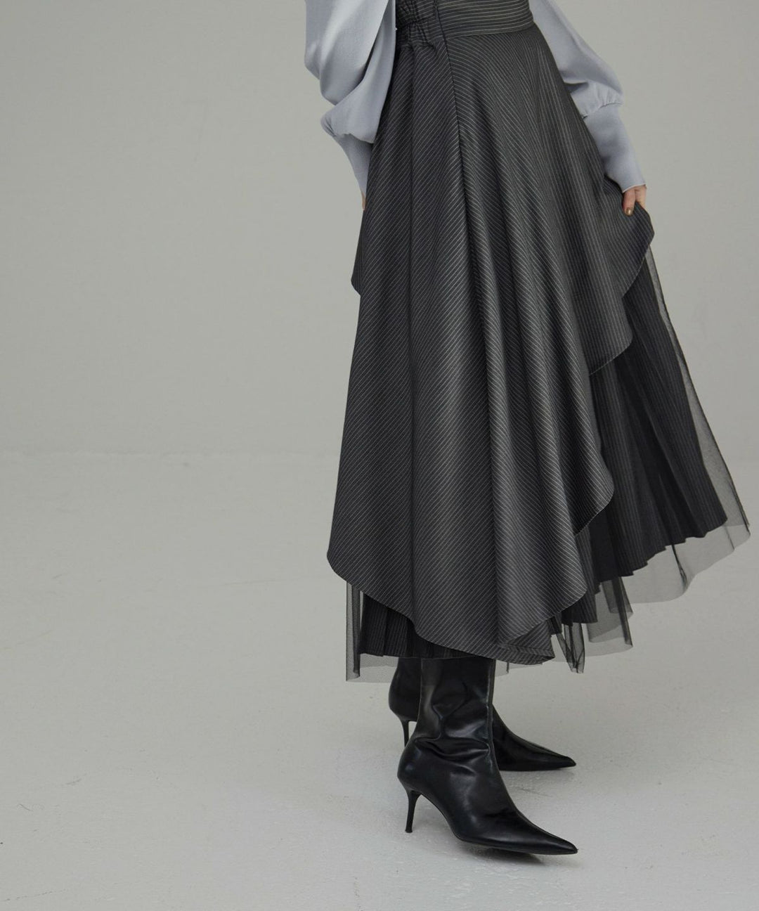 【YUKKO SPECIAL COLLABORATION】DOUBLE LAYER MANISH SKIRT