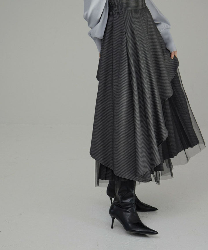 【YUKKO SPECIAL COLLABORATION】DOUBLE LAYER MANISH SKIRT