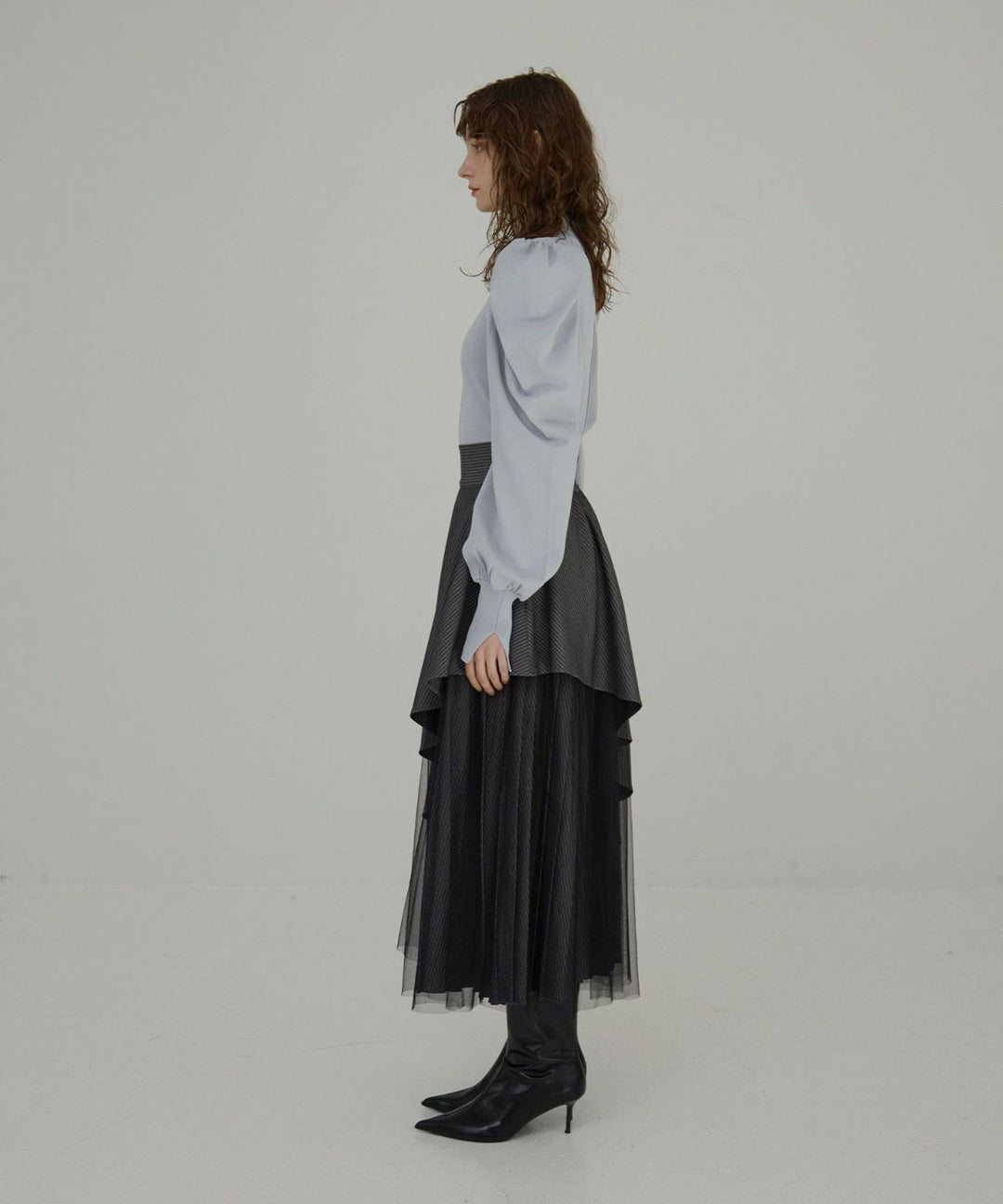 【YUKKO SPECIAL COLLABORATION】DOUBLE LAYER MANISH SKIRT