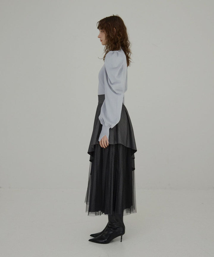 【YUKKO SPECIAL COLLABORATION】DOUBLE LAYER MANISH SKIRT